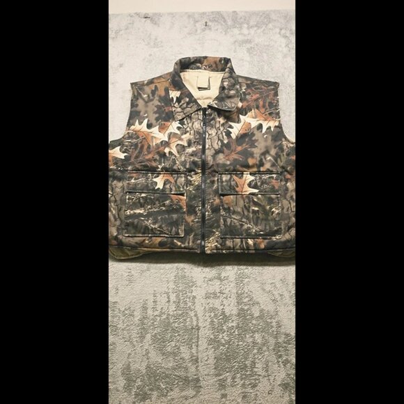 Bear Ridge Reversible Puffer Vest Mens Size XX-Large Khaki Camo Hunting Full Zip - Picture 1 of 13